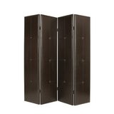 76" X 84" Brown Faux Leather Screen