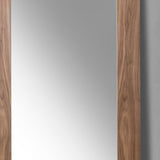 79" Walnut Mdf Veneer And Glass Mirror