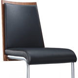 Morgan - Modern Black &amp; Walnut Dining Chair (Set Of 2)