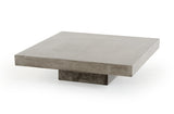 43" Gray Concrete Modern Square Coffee Table