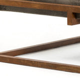 43" Gray Concrete Modern Square Coffee Table