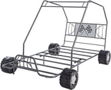 79" X 57" X 63" Twin Over Full Sandy Black Metal Tube Bunk Bed