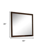 Espresso Wooden Rectangular Vanity Mirror