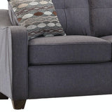 50" Gray 100% Linen Love Seat