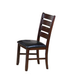 23" X 20" X 40" 2Pc Black And Espresso Side Chair