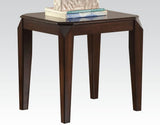 23" Dark Brown Solid Wood End Table