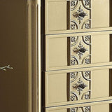 40" Gold 5 Mirrored Nightstand