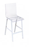 19" X 16" X 39" Acrylic And Chrome Counter Height Chair
