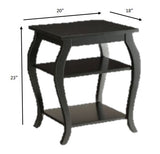 Modern White X Shape Wooden Storage End Table