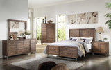 34" Brown Solid Wood Five Drawer Gentlemans Chest