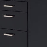 18" Black Standard Accent Cabinet With Three Drawers