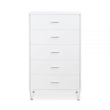 32" White Five Drawer Standard Chest