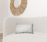 12" X 20" Off White Cowhide Pillow