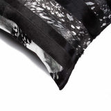 18" X 18" X 5" Black And Silver Pillow