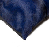 18" X 18" X 5" Navy Cowhide Pillow 2 Pack