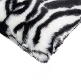 18" X 18" X 5" Denton Zebra Black And White Faux Pillow 2 Pack