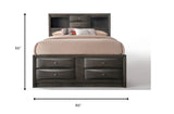 32" Gray Solid Wood