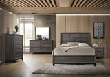 25" Gray Two Drawers Nightstand