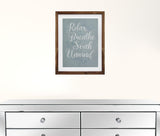 Relax Breathe Soak Unwind Framed Bath Art
