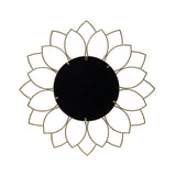 Distressed Antique Bronze Solid Metal Wall Mirror