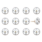 1.5" X 1.5" X 1.5" White Black And Gold Knobs 12 Pack