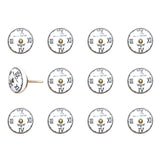 1.5" X 1.5" X 1.5" White Black And Gold Knobs 12 Pack