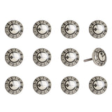 1.5" X 1.5" X 1.5" Cream Black And Gray Knobs 12 Pack