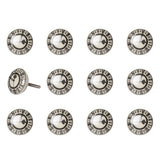 1.5" X 1.5" X 1.5" Cream Black And Gray Knobs 12 Pack