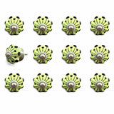 1.5" X 1.5" X 1.5" Yellow Green And Silver Knobs 12 Pack