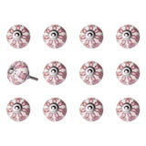 1.5" X 1.5" X 1.5" White Pink And Burgundy Knobs 12 Pack