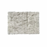 24" X 36" Gradient Grey Faux Fur Rectangular Area Rug