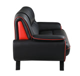 77" Gray Faux Leather Manual Reclining Love Seat With Storage