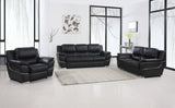 47" Brown and Silver Leather Match Arm Chair