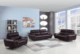 48" Gray and Silver Leather Match Arm Chair