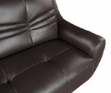 Leather Match Solid Color Pillow Top Arms Silver Legs
