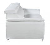 32" To 38" White Captivating Leather Chair