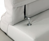 31" Light Grey Tasteful Leather Chair