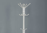 19" X 19" X 70" White Metal Coat Rack