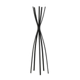 13.5" X 19.5" X 72.5" Black Metal Coat Rack