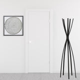 13.5" X 19.5" X 72.5" Black Metal Coat Rack