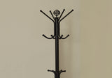 19" X 19" X 70" Black Metal Coat Rack