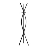 12" X 18" X 72" Black Metal Coat Rack