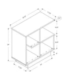 24" White End Table With Four Shelves