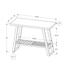 47" Taupe And Black A Frame Console Table With Storage