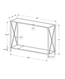 48" Taupe And Black Console Table With Storage