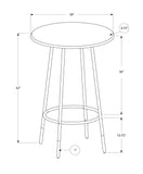 30" Beige And Brown Rounded Manufactured Wood Bar Table