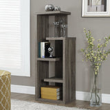 33" Deep Taupe End Table With Shelf