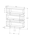 55" White Wood Floating Bookcase
