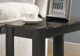24" Gray And Black Console Table