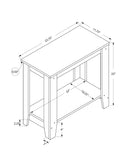 22" White End Table With Shelf